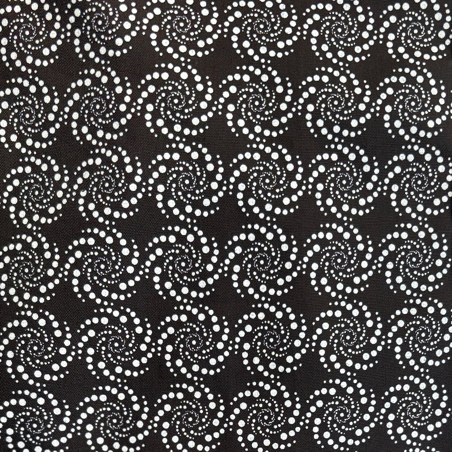 Brown Patterned Shwe Shwe Fabric Close up