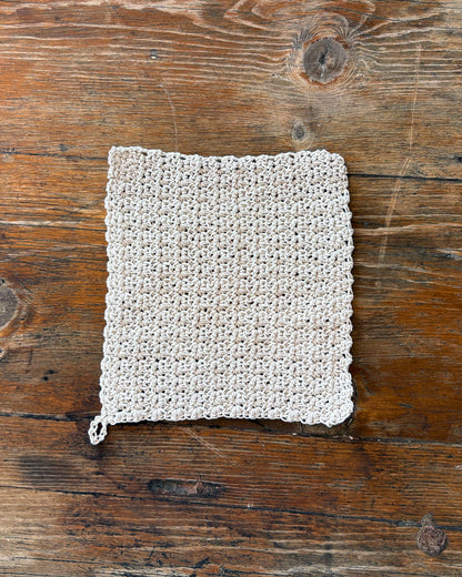 Natural Cotton Crochet face cloth
