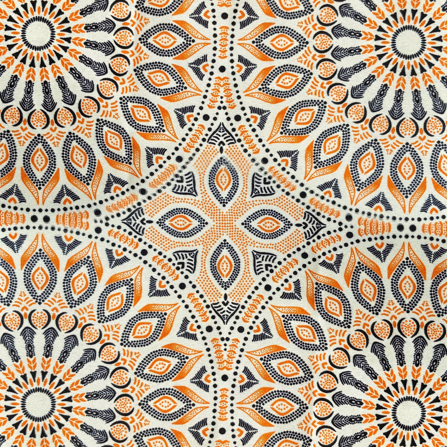 Orange & Brown fabric close up