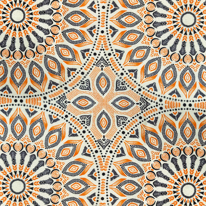 Orange & Brown fabric close up